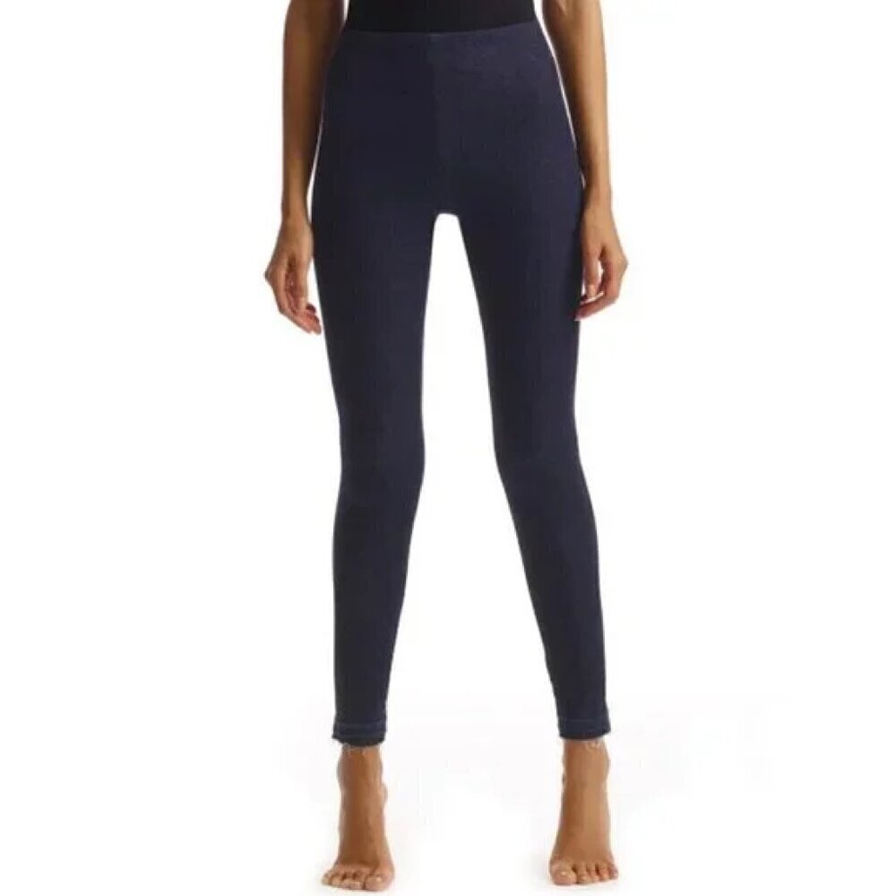 Women's XS Commando All-Day Denim Leggings Dark Wash Denim Raw Hem